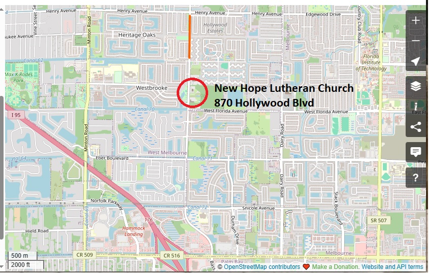 Map to Palm Bay ARC meeting location